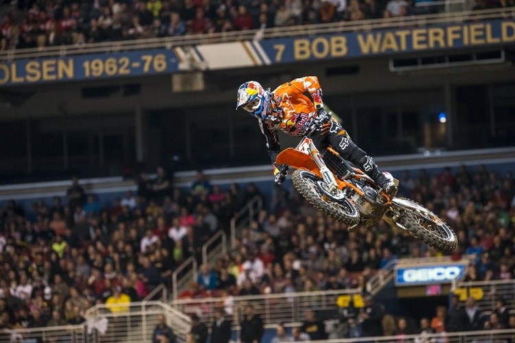 Marvin Musquin took the spoils in the 250cc class (Credit: Garth Milan/Red Bull Content Pool)