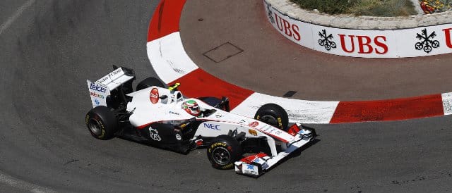 Sergio Perez before his accident during qualifying in Monaco - he had made it through to Q3 before crash - Photo Credit: Sauber Motorsport AG