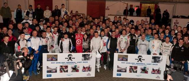 Professional and amateur drivers joined together for The Dan Wheldon Memorial Kart Race