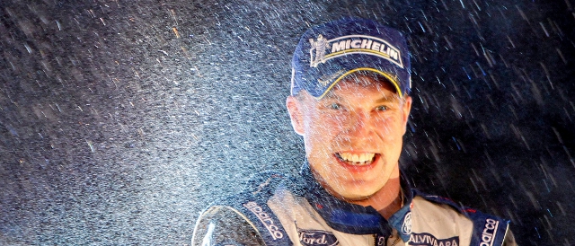 Jari-Matti Latvala celebrates his victory (Photo Credit: World Rally Pics)
