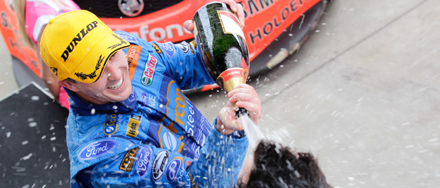 Winterbottom celebrates Tradingpost Perth Challenge opening race win Photo credit: Ford Performance Racing