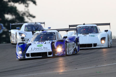 Ozz Negri led for Michael Shank after an early strategy call, but lost out late on (Photo Credit: Grand-Am)