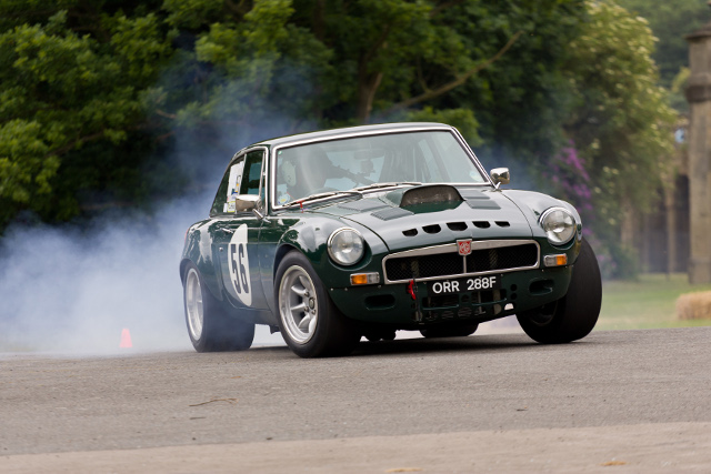 Historic and modern cars compete for the best time of the weekend (Photo Credit: Mike Lambert/Gridshots.com)
