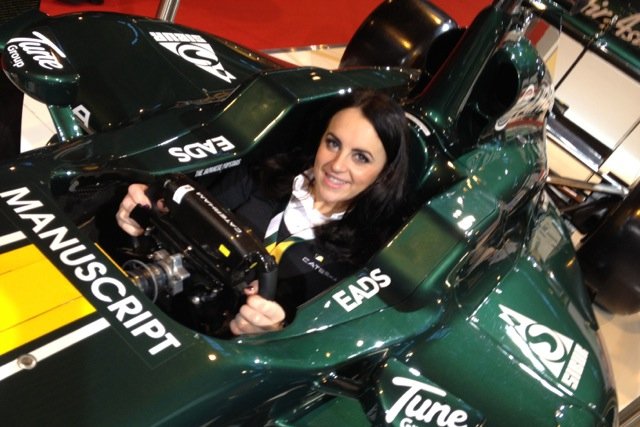 Laura at the F1 wheel, but still searching for 2013 drive in cars