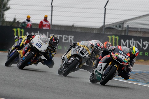 Conditions were atrocious for the French GP at Le Mans (Photo Credit: MotoGP.com)