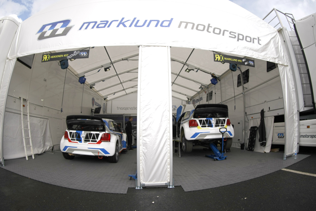 The Marklund Motorsport VW Polos of Anton Marklund an Toomas Heikkinen