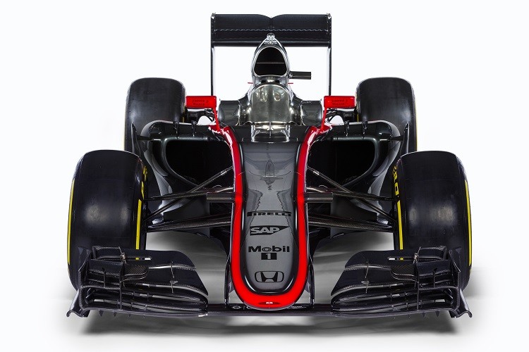 A front view of the McLaren MP4/30 (Credit: McLaren Media Centre)