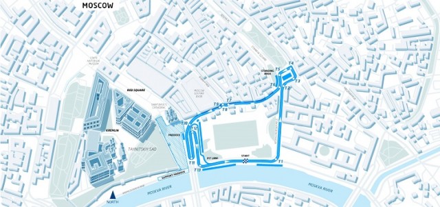 The track layout for the Moscow ePrix. Credit: FIA Formula E