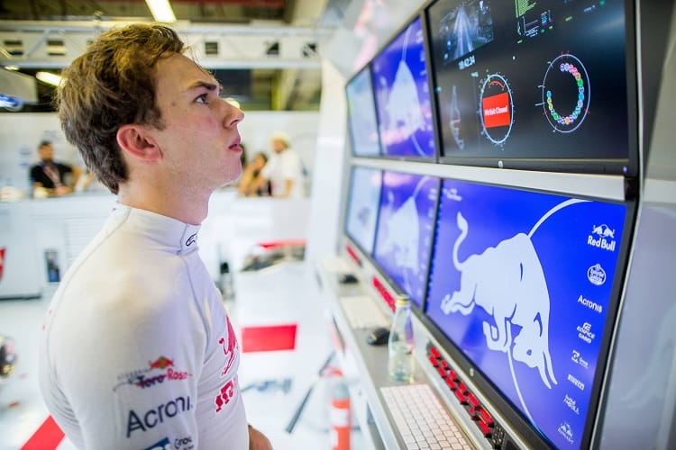 Pierre Gasly had to wait until the Malaysian GP to make his F1 debut