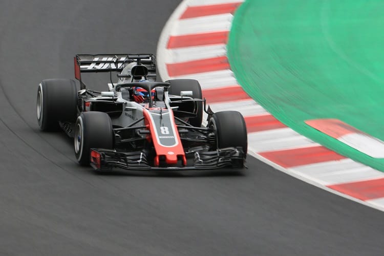 Romain Grosjean was positive about the first day of testing with the VF-18