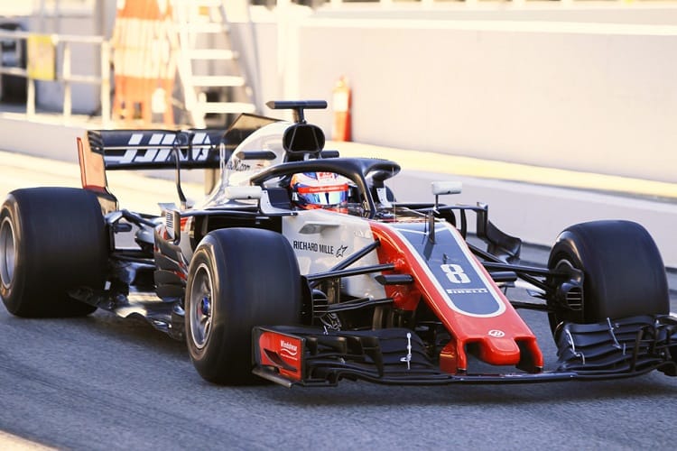 Romain Grosjean completed seventy-eight laps on Wednesday
