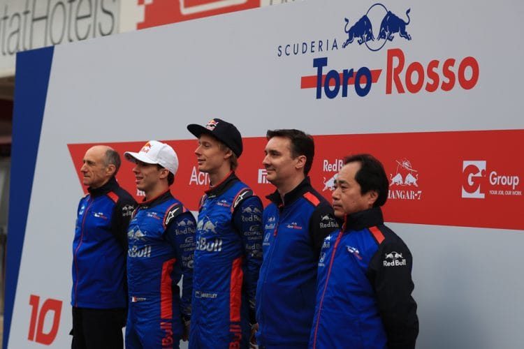 Tost (far left) believes Toro Rosso-Honda can be a successful partnership.