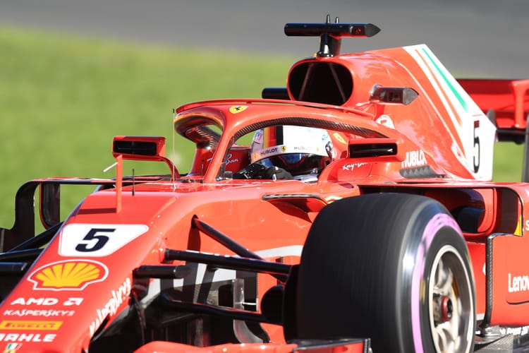 Vettel during practice