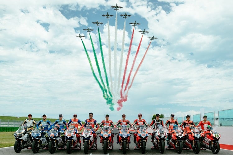 Ducati MotoGP and WorldSBK riders at World Ducati Week for the Race of Champions