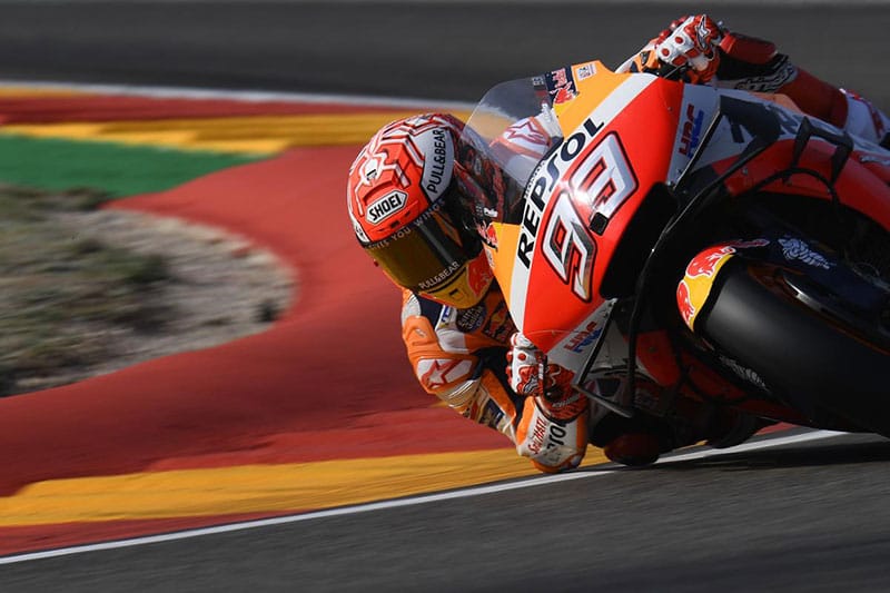 Marc Marquez cruises to pole position at Aragon