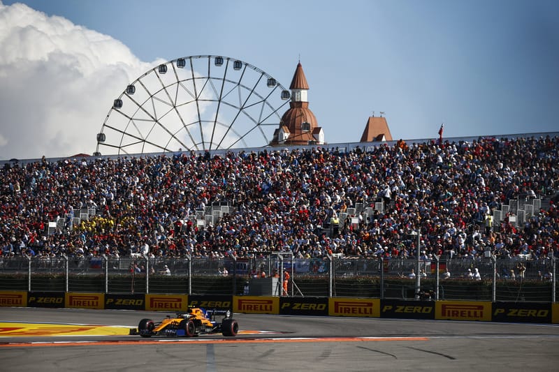 Lando Norris - McLaren F1 Team in the 2019 Formula 1 Russian Grand Prix - Sochi Autodrom - Race