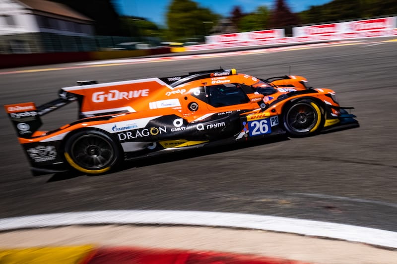 G-Drive Racing #26 on track in the sun at Spa-Francorchamps