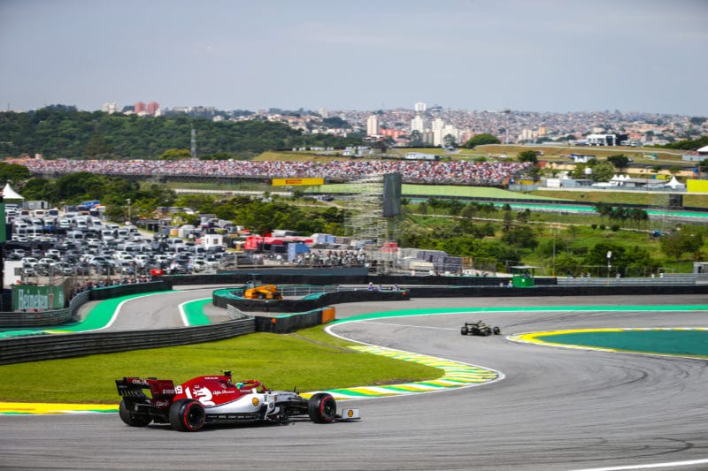 Antonio Giovinazzi - Alfa Romeo Racing in the 2019 Formula 1 Brazilian Grand Prix - Autódromo José Carlos Pace - Race