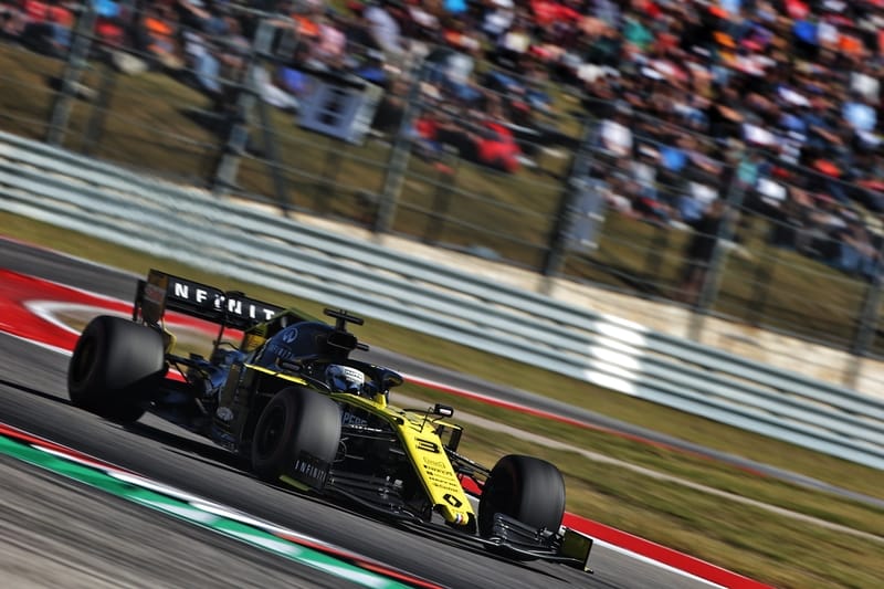 Daniel Ricciardo - Renault F1 Team in the 2019 Formula 1 United States Grand Prix - Circuit of the Americas - Race