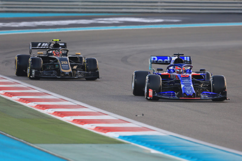 Daniil Kvyat - Red Bull Toro Rosso Honda & Kevin Magnussen - Haas F1 Team in the 2019 Formula 1 Abu Dhabi Grand Prix - Yas Marina Circuit - Race