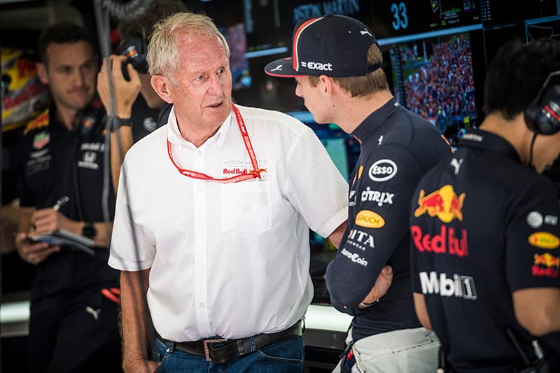 Helmut Marko and Max Verstappen