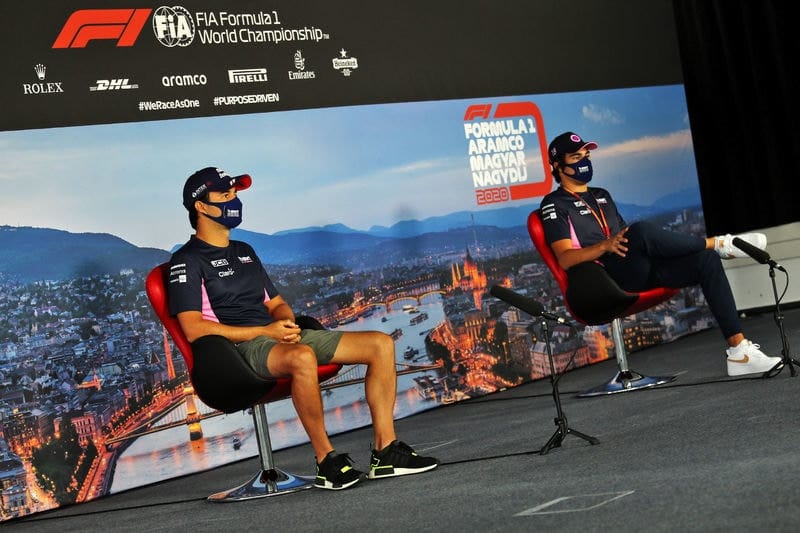 Lance Stroll and Sergio Perez - Hungary 2020