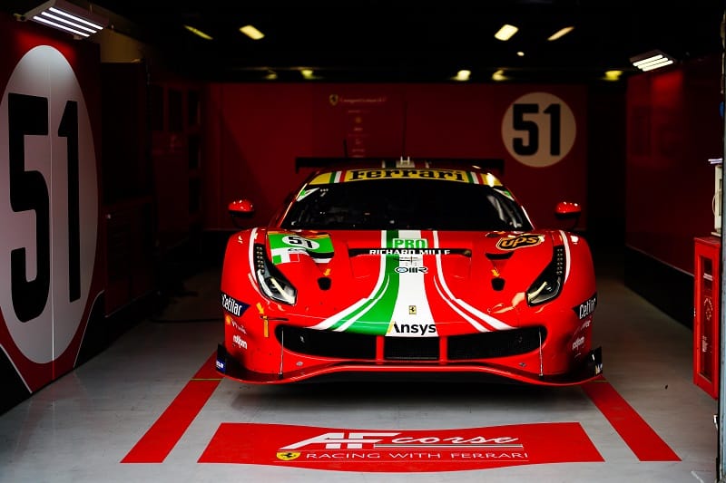 #51 AF Corse in garage at Monza