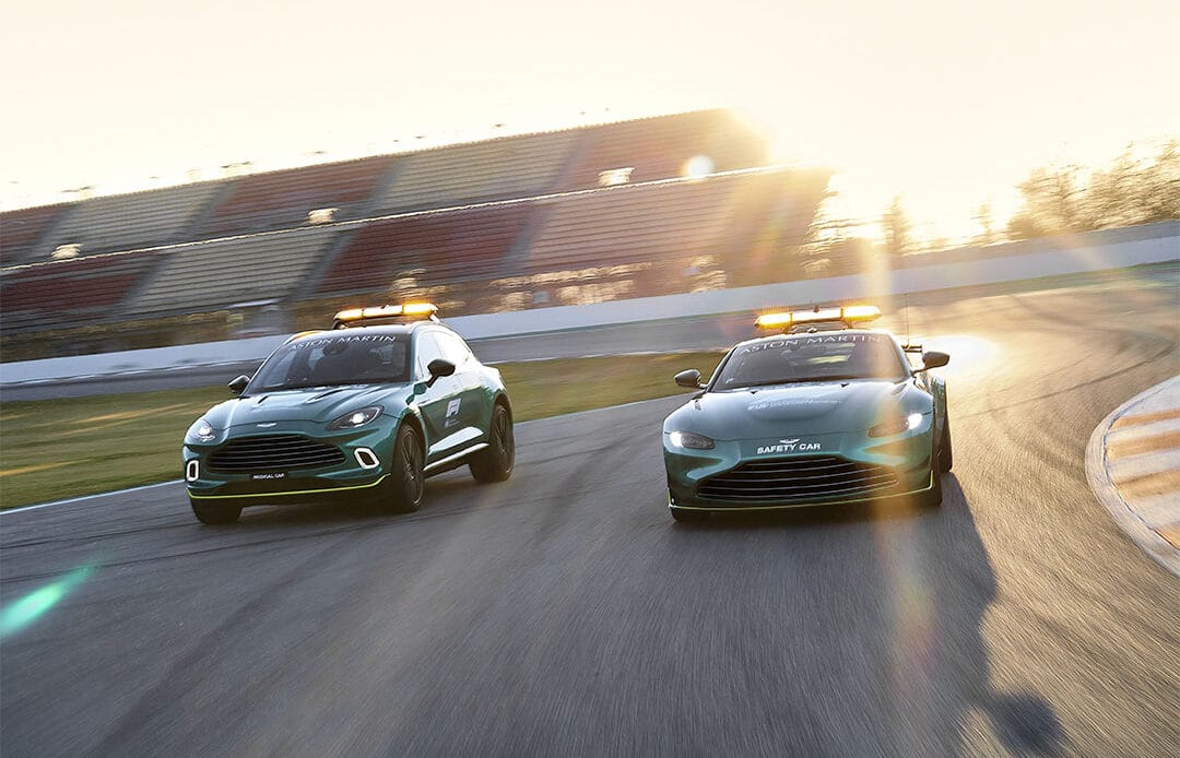 Aston Martin Vantage and Aston Martin DBX - Formula 1 safety cars