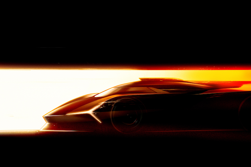Concept image of the newly announced Lamborghini LMDh car