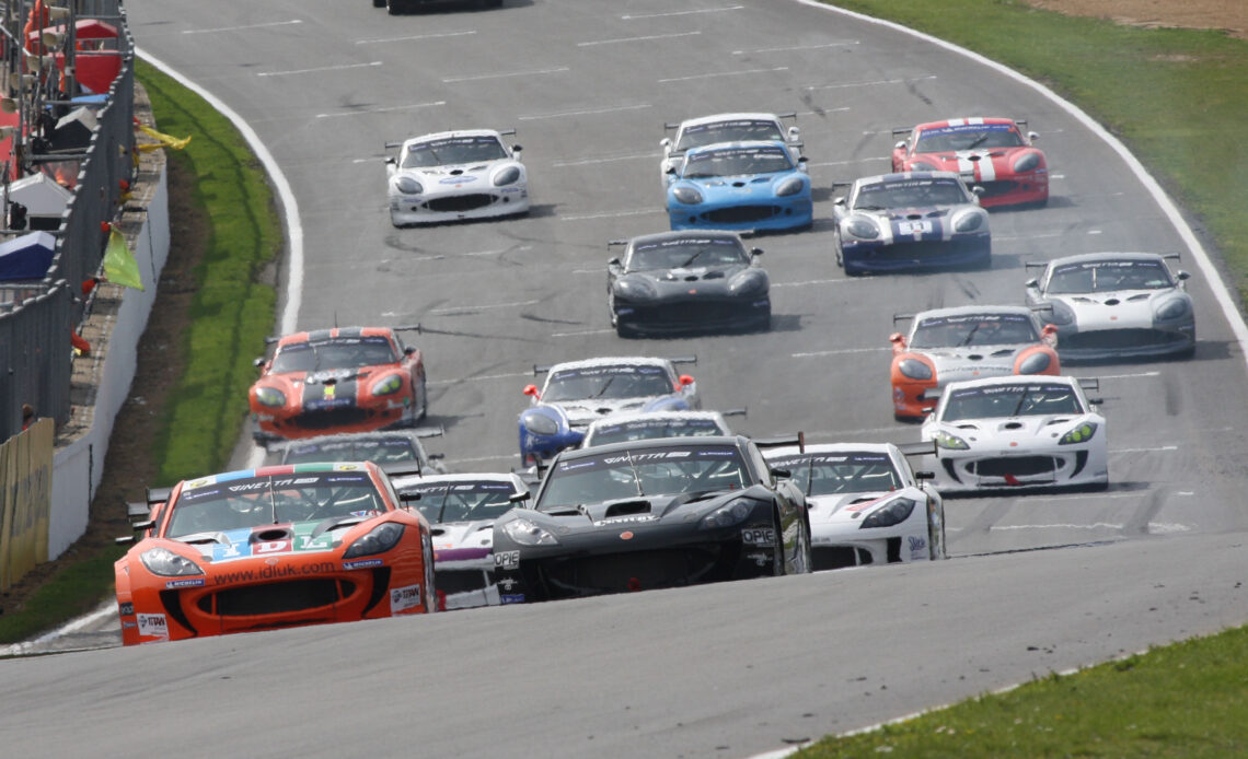 The inaugural race for the Ginetta GT4 SuperCup in 2011 at Brands Hatch - Credit: Jakob Ebrey Photography