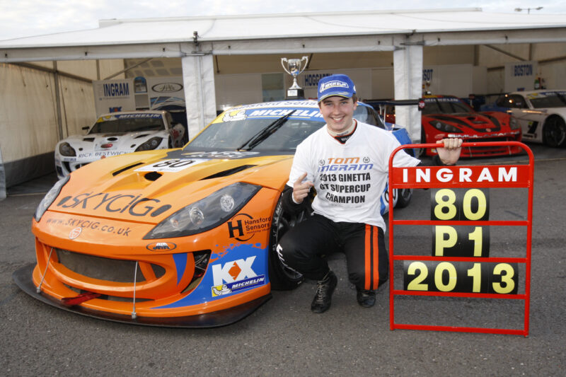 2013 Ginetta GT4 SuperCup champion Tom Ingram poses for a photograph - Image: Jakob Ebrey Photography